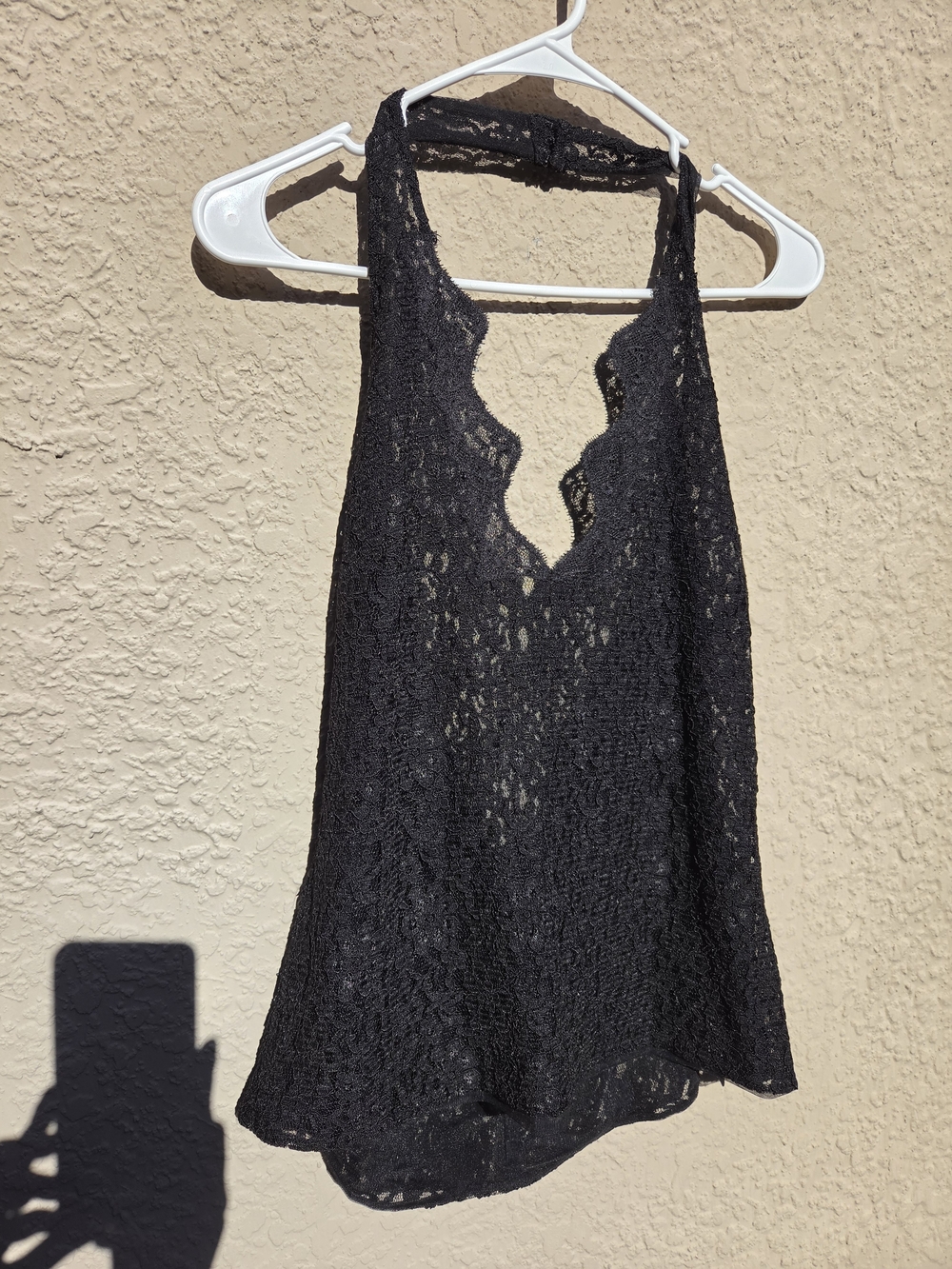 Moda International Black Lace Halter Camisole